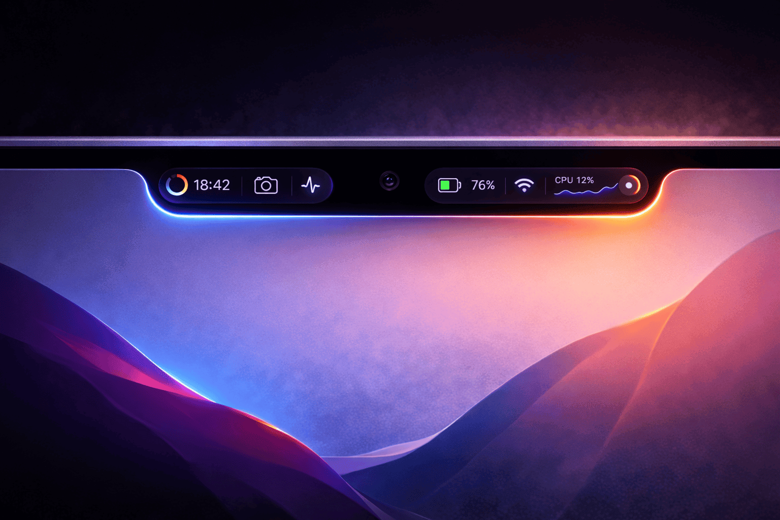 MacBook notch productivity hub